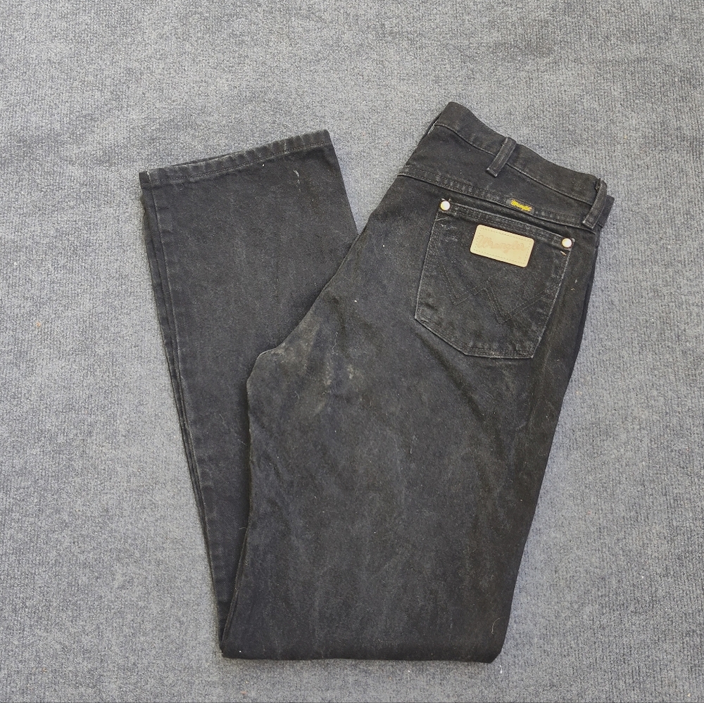 Black Cowboy Cut Wrangler Jeans